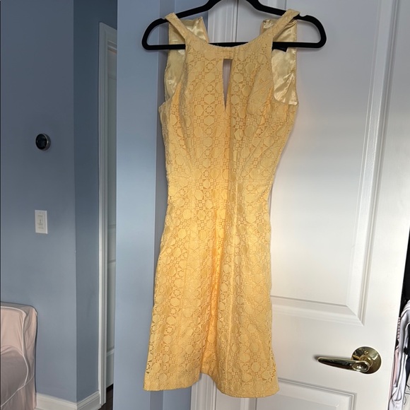 Elegant Yellow Lace Dress - Picture 1 of 1